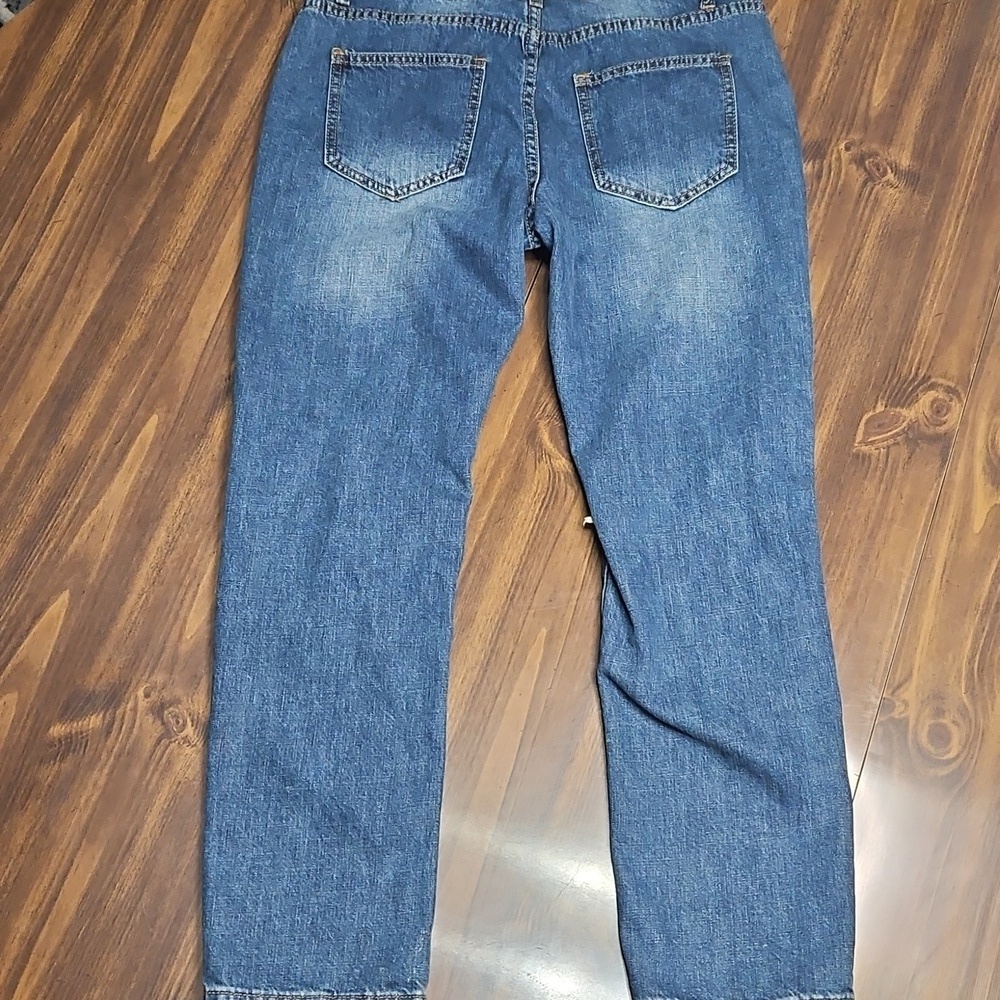 Machine Blue Relaxed Fit Distressed Jeans - Picture 4 of 15